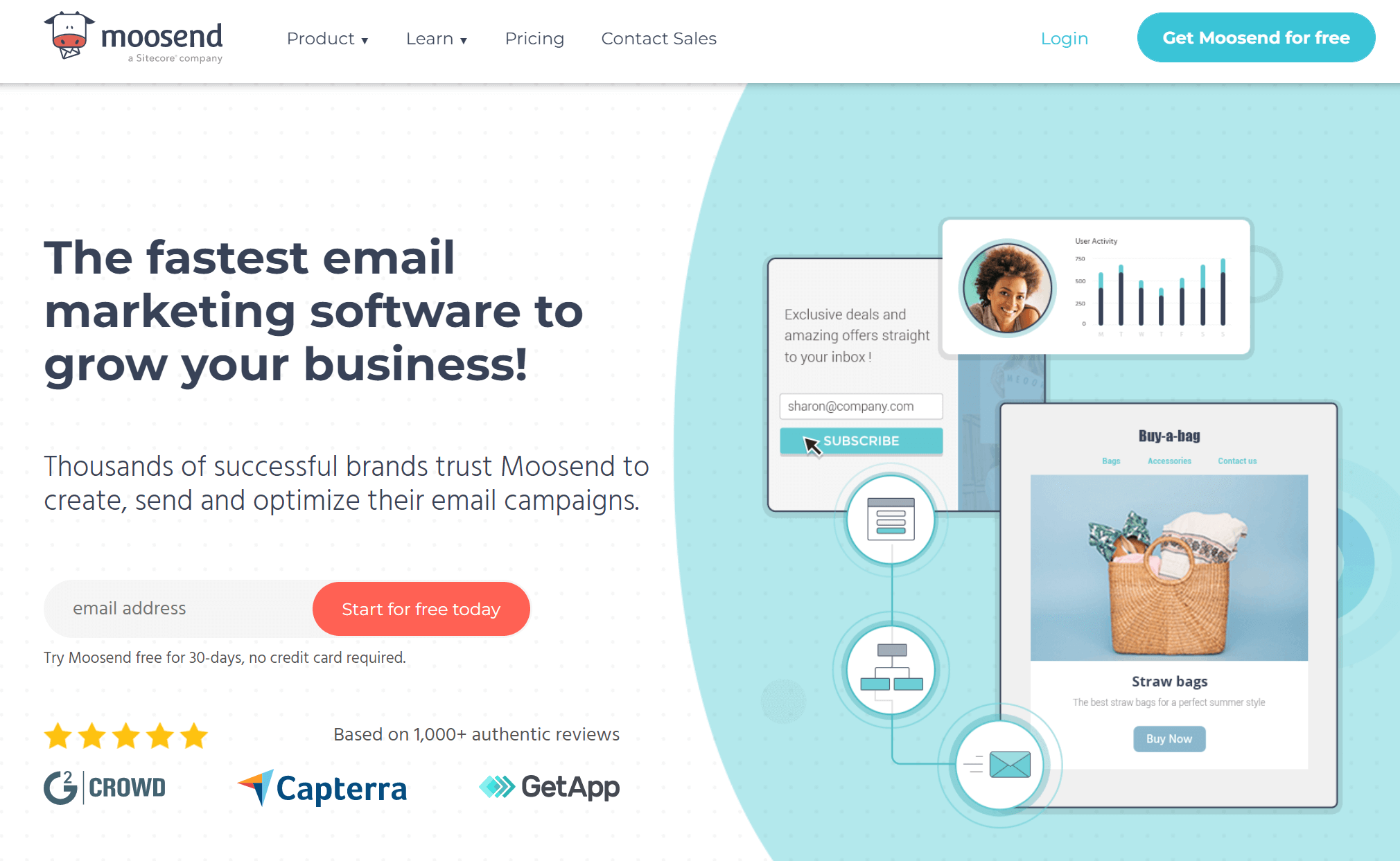 Moosend beste Zoho Campaigns-Alternative zoho campaigns alternatives