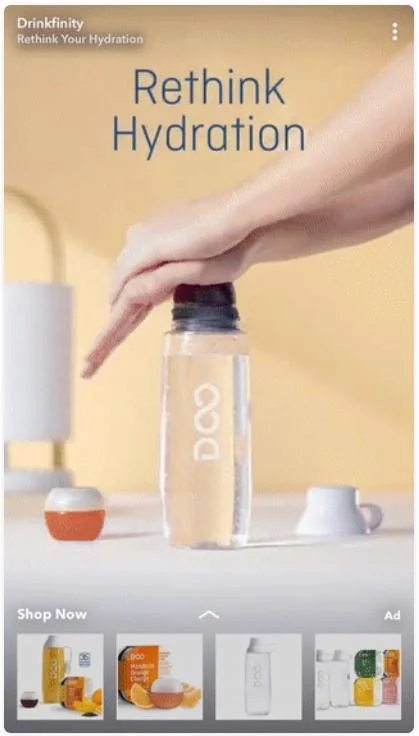 publicité sur les réseaux sociaux - exemple de publicité snapchat