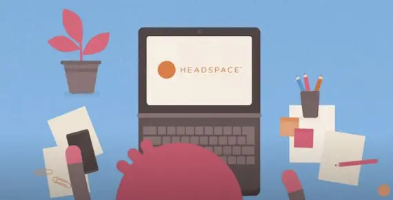 لقطة شاشة لفيديو YouTube: قل مرحبًا إلى Headspace. Screenshot of YouTube video: Say hello to Headspace.