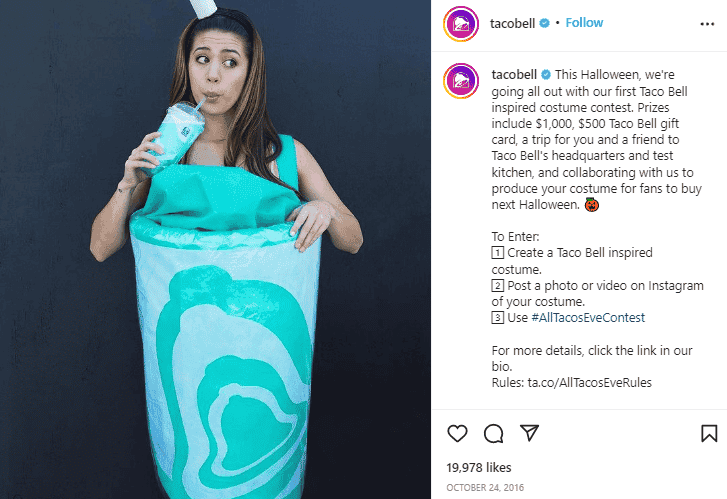 Concours de costumes Taco Bell