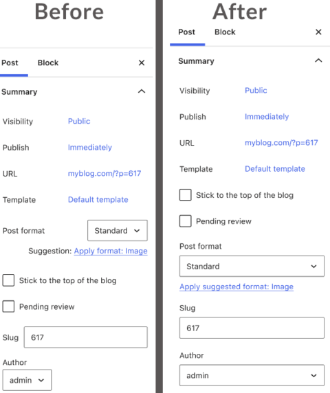 สกรีนช็อตของส่วนต่อประสานผู้ใช้ที่ได้รับการปรับปรุง