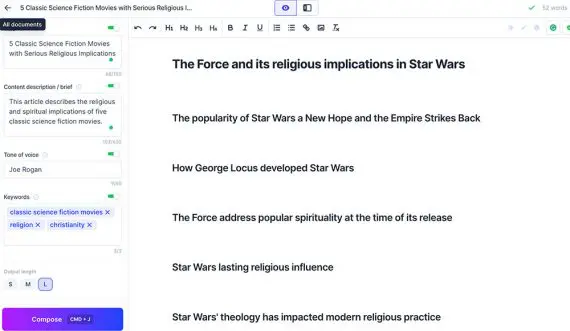 Jasperの概要のスクリーンショット Screenshot of Jasper outline