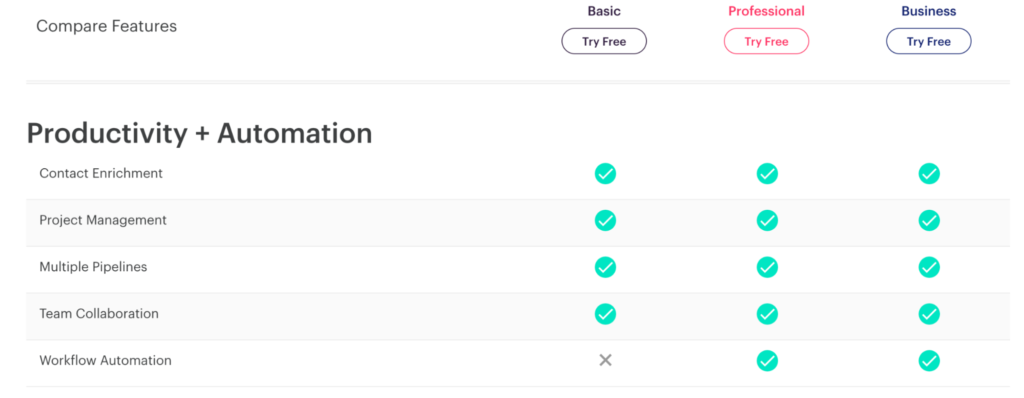 Cooper 가격 페이지 스크린샷
