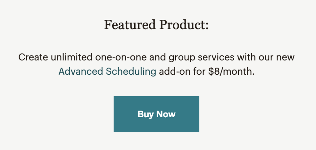 Mailchimp 고급 일정 추가 기능의 스크린샷