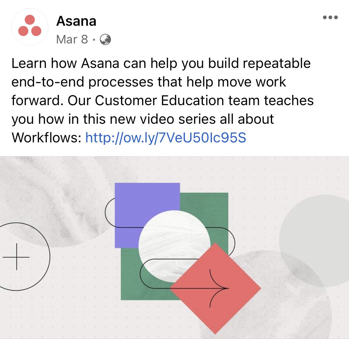 مشاركة على وسائل التواصل الاجتماعي asana b2b