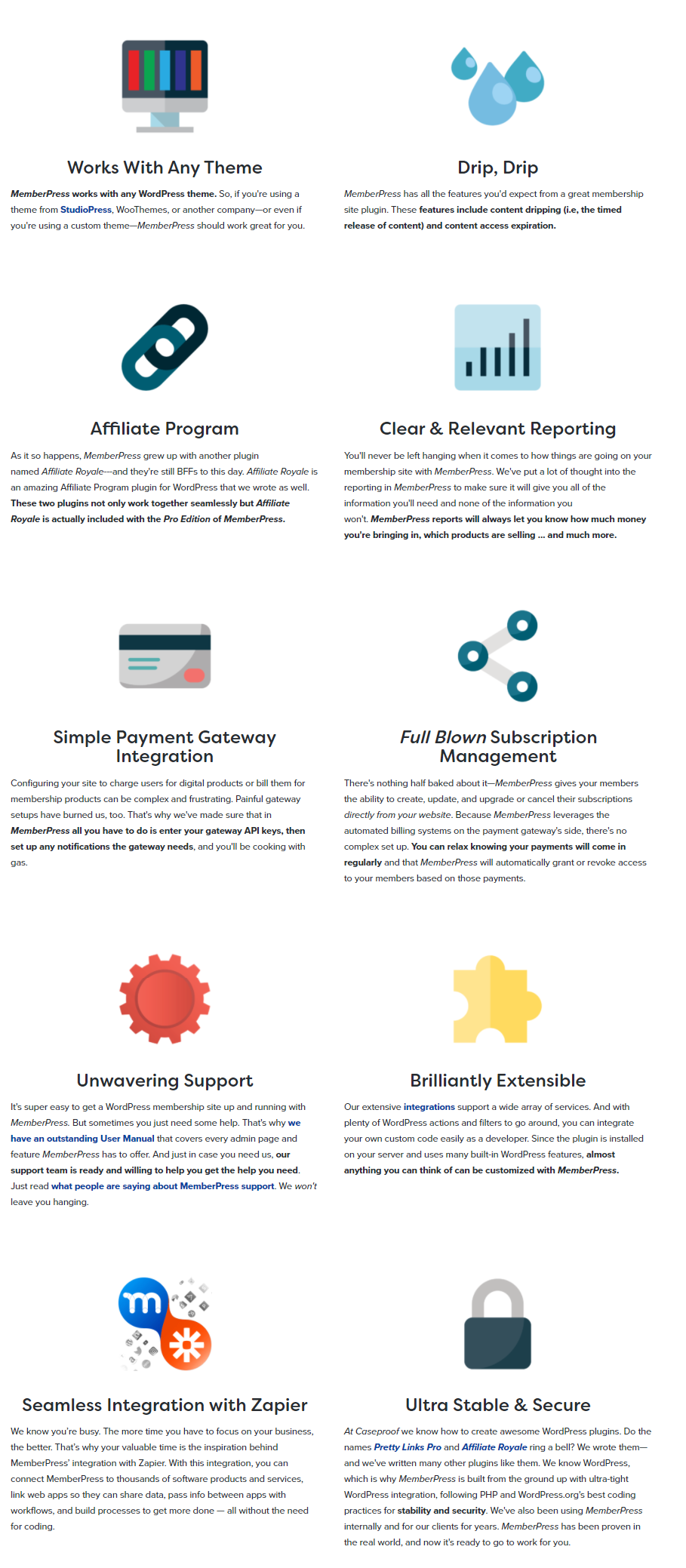 -MemberPress- Cechy Korzyści