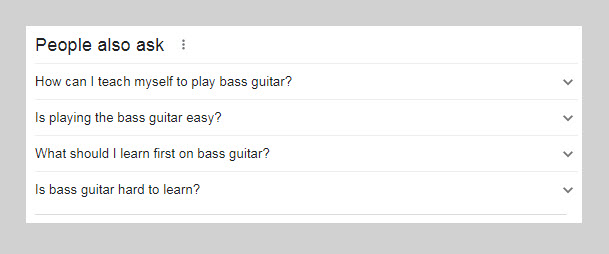 Zone Les gens demandent aussi sur le SERP de Google