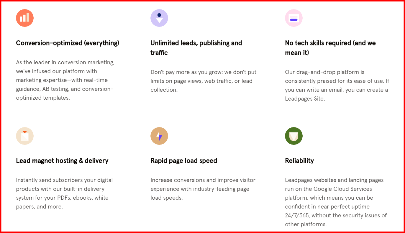 리드 페이지 - 기능