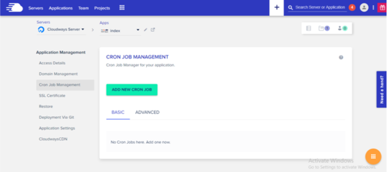 Cloudways Laravel Hosting Review- cron management