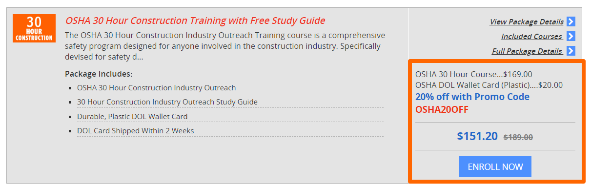 Szkolenie OSHA Online 30 godzin budowy - 360-treningowe kody kuponów OSHA Training Online 30 Hour Construction- 360training Coupon Codes