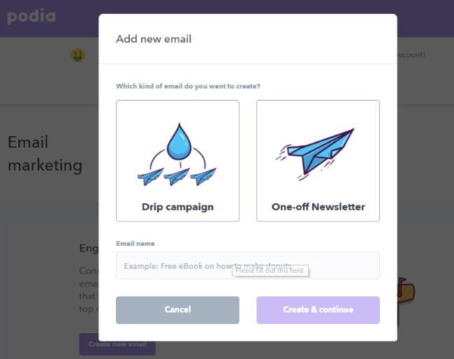 โพเดีย มาร์เก็ตติ้ง Podia Marketing