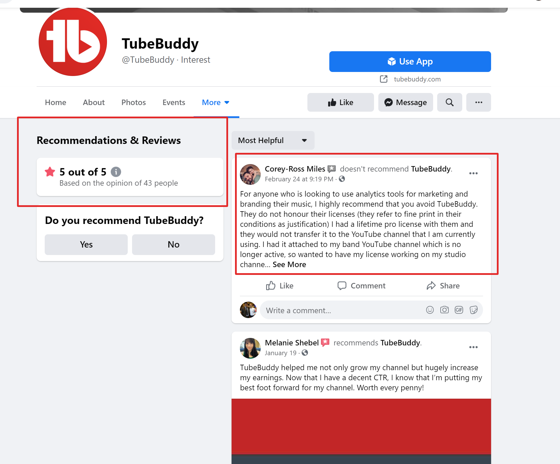 Tubebuddy 페이스북 리뷰 Tubebuddy facebook reviews