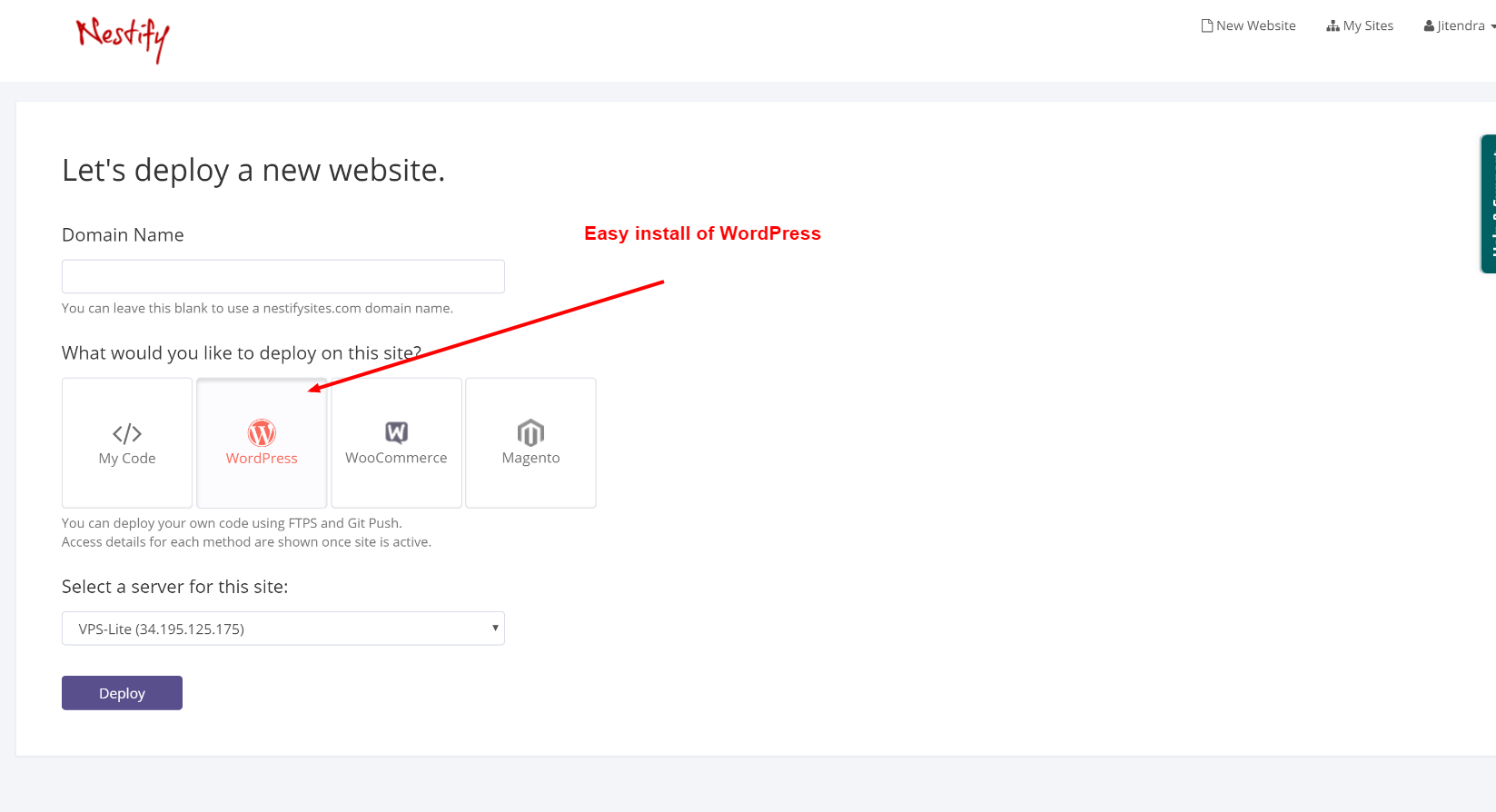 嵌套 wordpress 安装 Nestify wordpress install