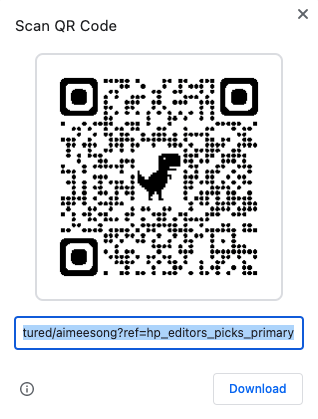 Baixe o código QR na área de trabalho do Chrome