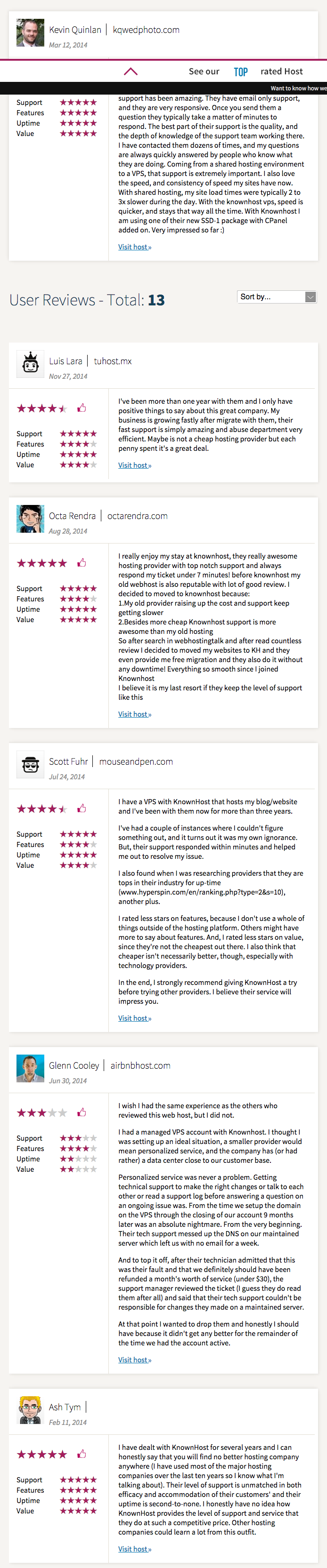Knownhost: Reviews Testimonials