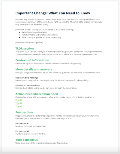 ideias de postagem de blog - modelo de postagem de blog de atualização de notícias