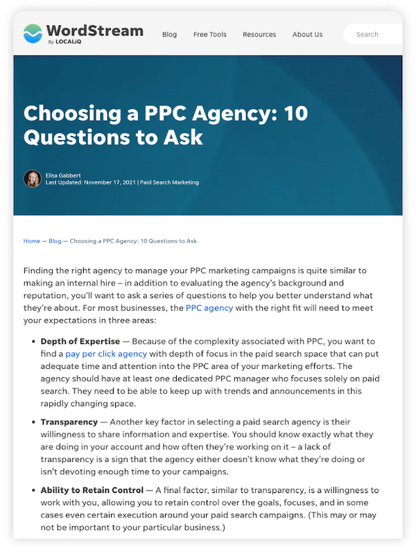 ideias de postagem de blog de suporte ao produto - exemplo de fluxo de palavras