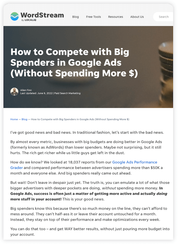 ideias de postagem de blog de estratégia - exemplo de fluxo de palavras