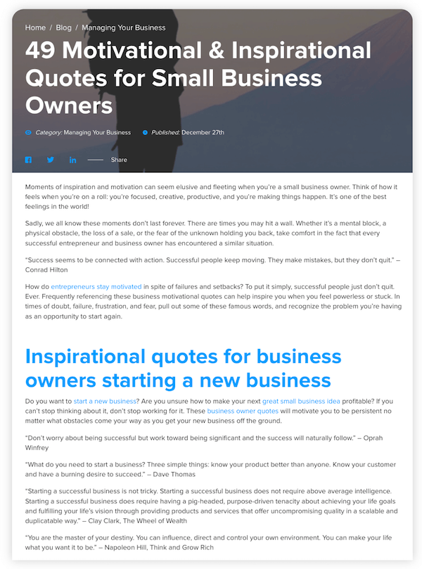 ideias divertidas para posts de blog - exemplo por localiq