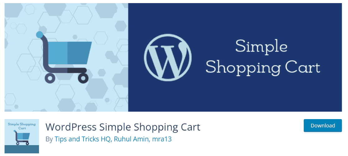 ปลั๊กอิน WordPress Simple Shopping Cart