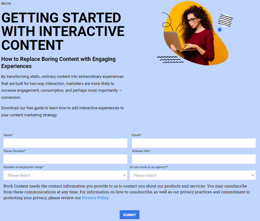 潜在客户生成表单示例