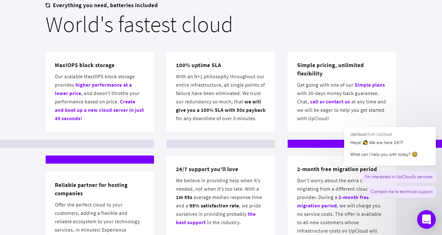 Upcloud VS Cloudways - UpCloud-Features 