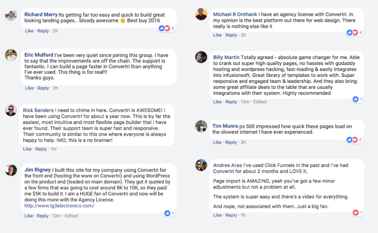 Convertri- お客様の声 Convertri- Testimonials