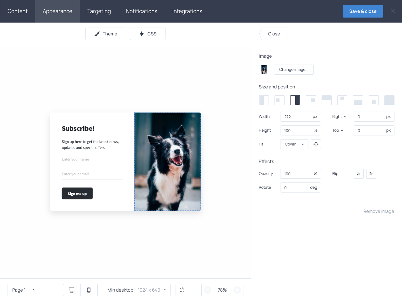  GetSiteControl dashboard and features