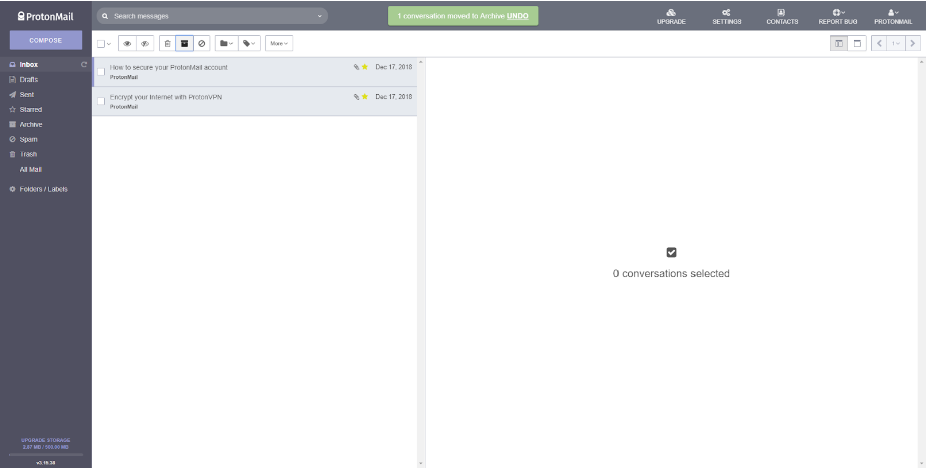 Undo Move- ProtonMail