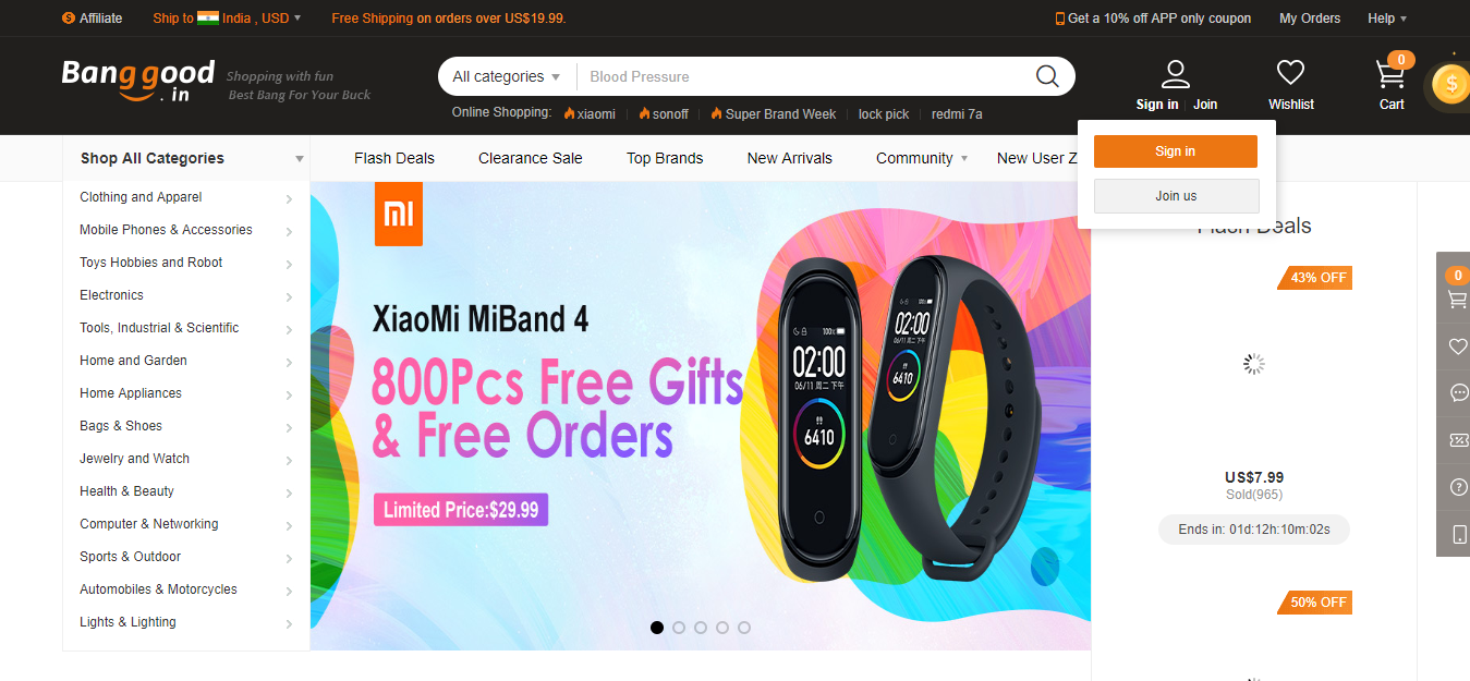 Top Chinese Wholesale Websites- Banggood