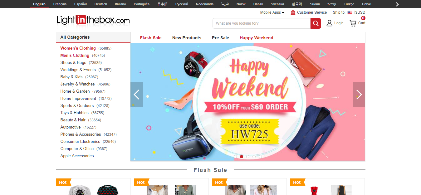 Top Chinese Wholesale Websites- Lightinthebox