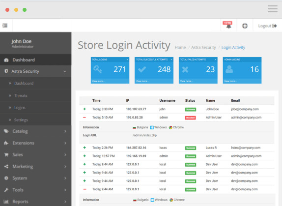 Recenzja Astra Security Suite - system logowania Astra Security Suite Review - login system