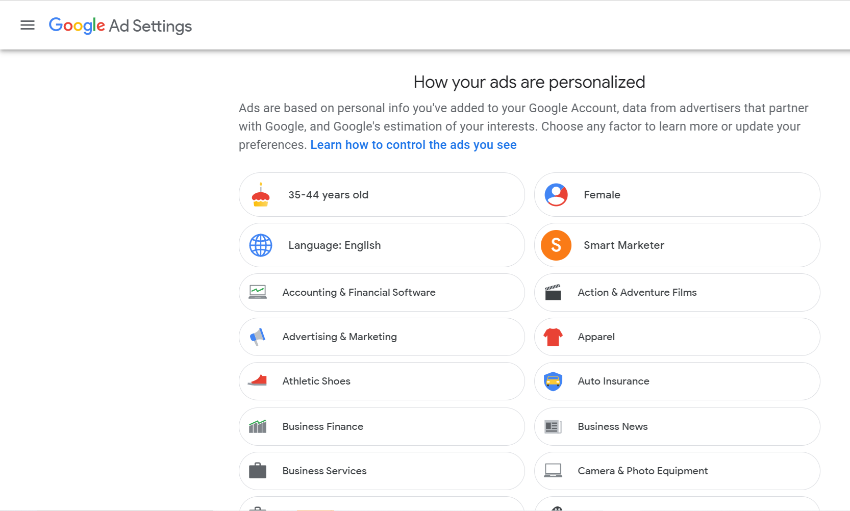 Impostazioni annunci Google