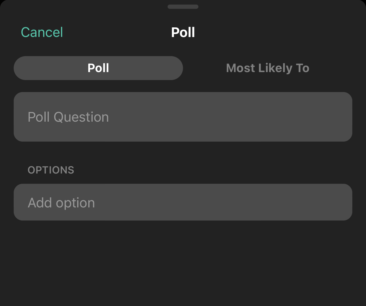 Messenger'da boş anket