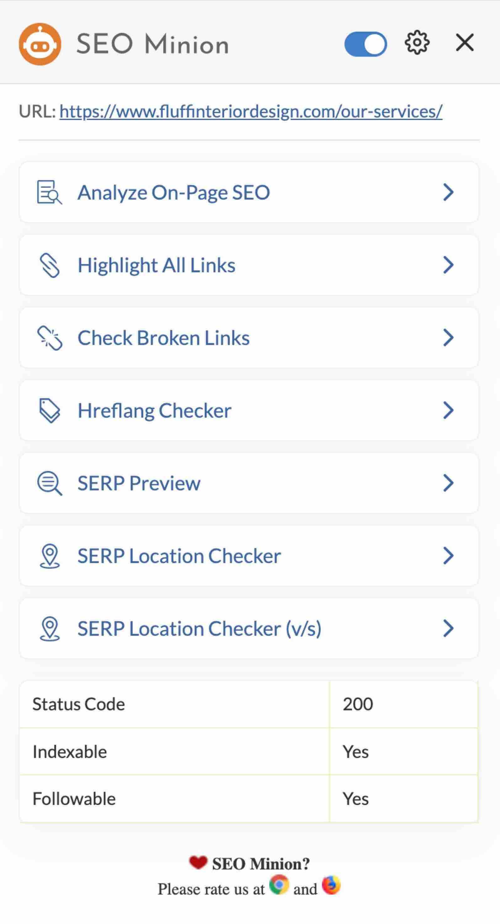 تمديد الكروم سيو العميل