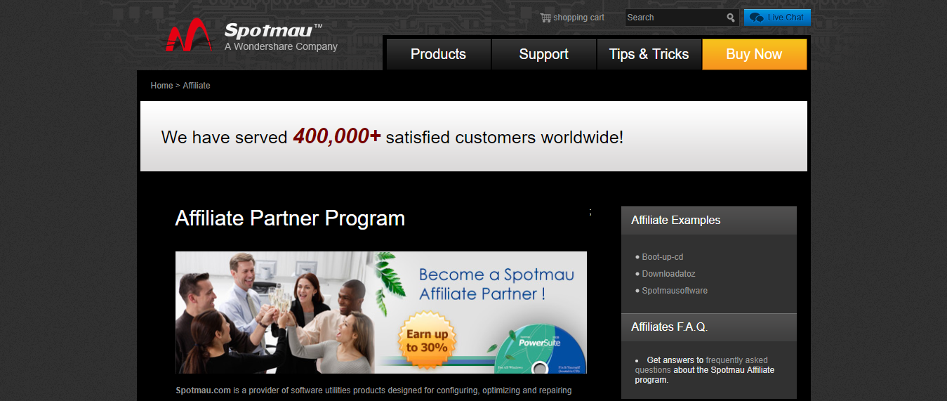 Партнеры по программному обеспечению - Spotmau Software Affiliates - Spotmau