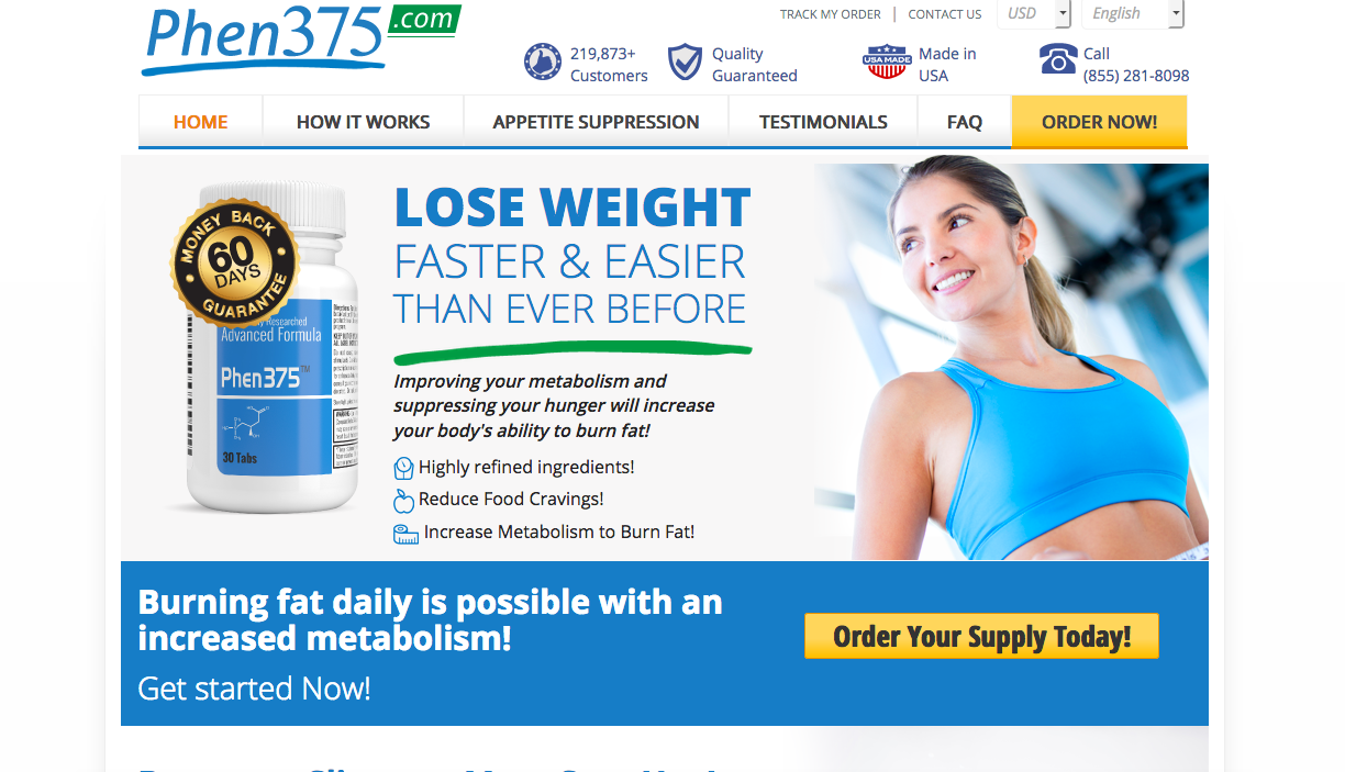 Phen375- партнерская программа Phen375- Affiliate Prigram