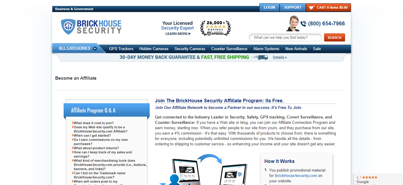 Партнерская программа BrickHouse Security Spy Gear BrickHouse Security Spy Gear Affiliate
