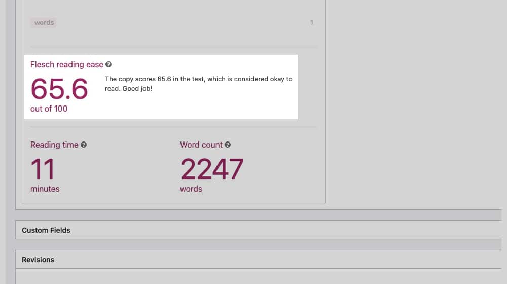 Secțiunea Ușurință în citire