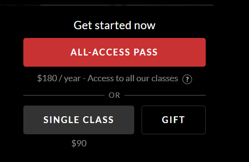 masterclass pricing