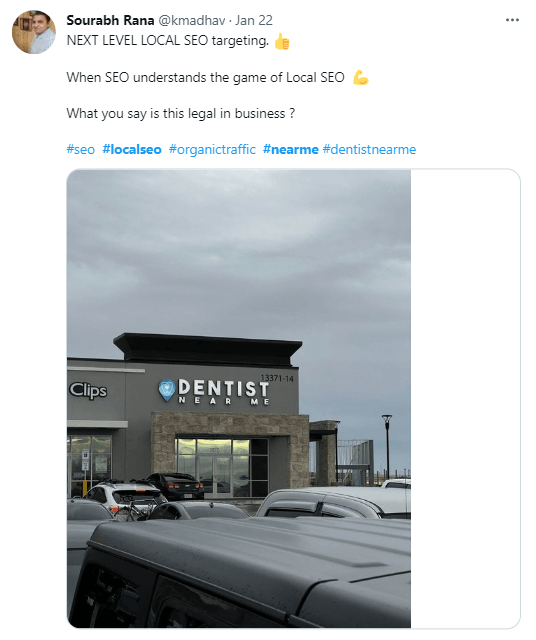 私の近くのハッシュタグを付けて投稿する