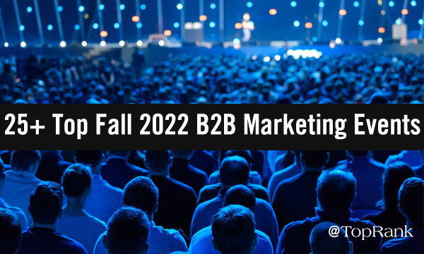2022 年秋の B2B マーケティング イベント群像のトップ
