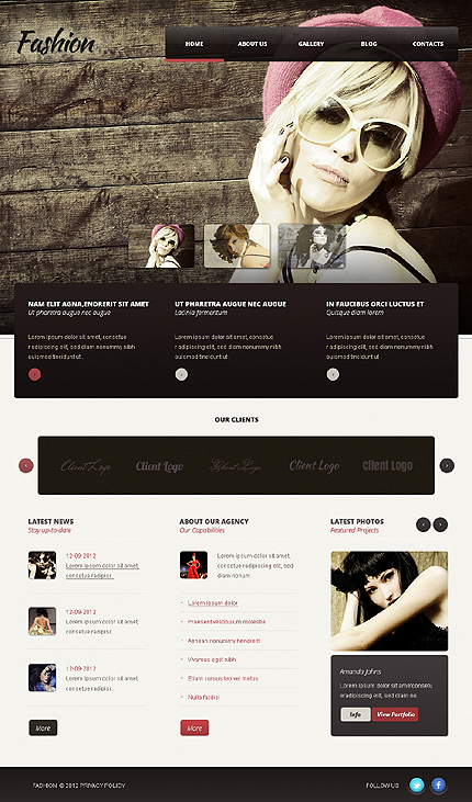 การออกแบบ WordPress แฟชั่นสไตล์กรันจ์