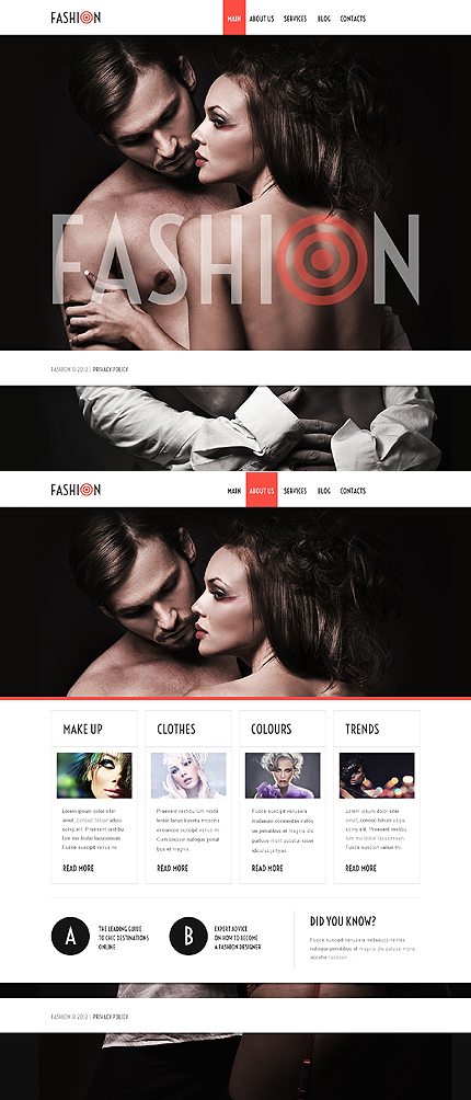 การออกแบบ WordPress แฟชั่นที่เป็นตัวหนาและผิดปกติ