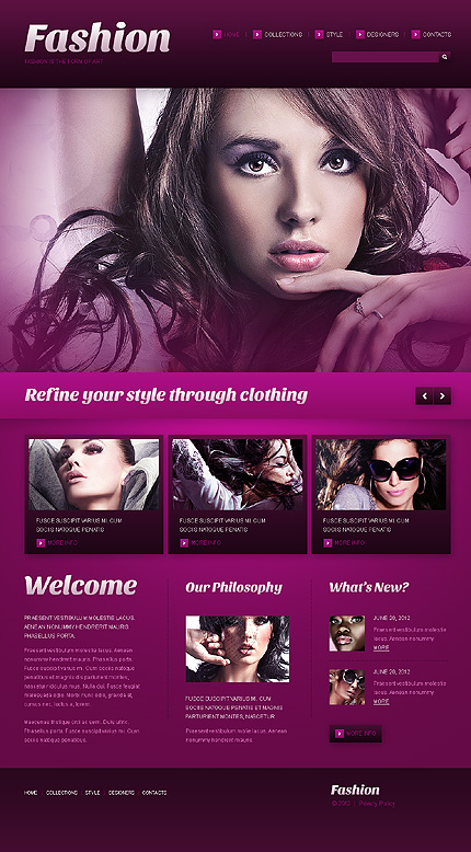 ธีม WordPress Magenta Mystery Fashion Responsive