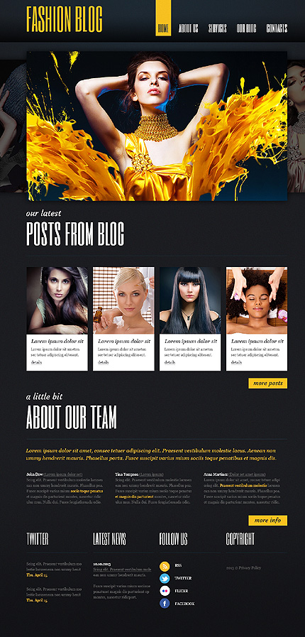 The Splash of Color: บล็อกแฟชั่น WordPress Design