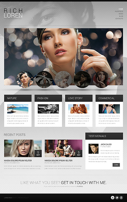 ผลงานช่างภาพแฟชั่นสุดหรู WordPress Theme