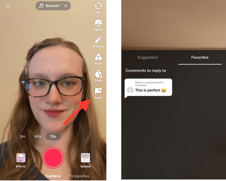 如何在拍攝視頻時回複評論