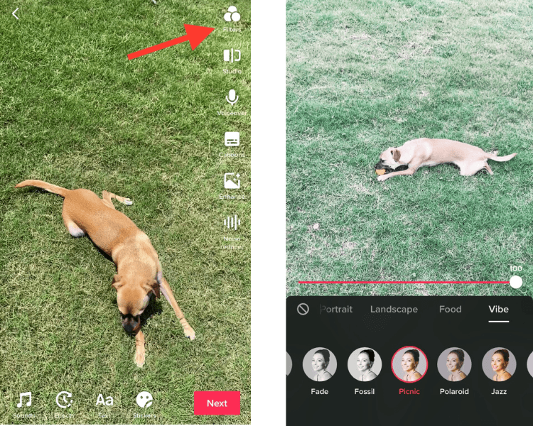 如何為 TikTok 視頻添加過濾器
