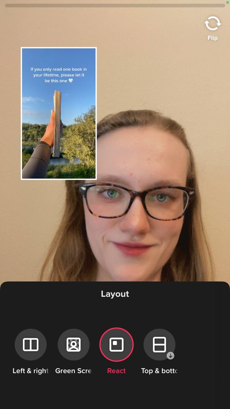 拍攝 TikTok 反應